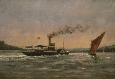 Past on the Medway (featuring a restored paddle steamer, Kingswear Castle)