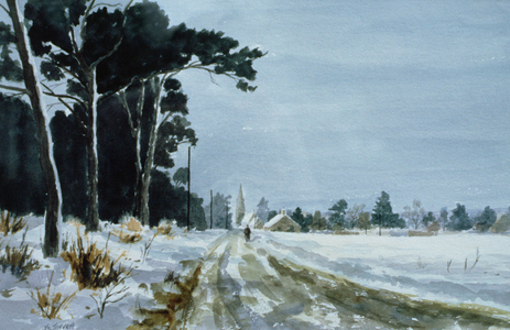 Hermitage Road in the Snow (Village of Higham, near Rochester)