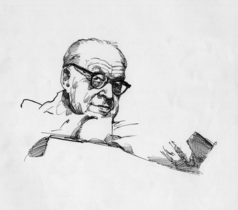 Portrait of the French philologist and linguist Georges Dumezil (1898-1986)