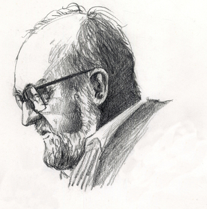 Portrait of the Polish composer and conductor Krzysztof Penderecki (born in 1933)