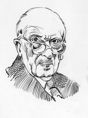 Portrait of the French philosopher and writer Jean Guitton (1901-1999)
