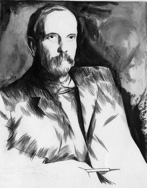 Portrait of the French writer Jules Renard (1864-1910) (wash drawing)