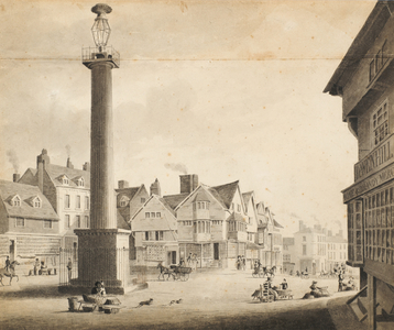 View of Queen's Square, 1817 (w/c on paper)