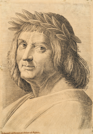 Torso and head of a man, from 42 Studies of Heads after Raphael (pencil on paper)