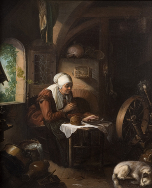 Grace Before Meat (oil on panel)