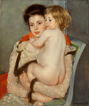 Reine Lefebvre Holding a Nude Baby, 1902 (oil on canvas)