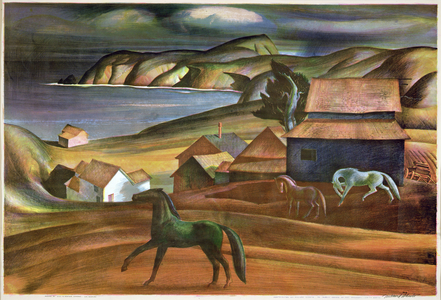 A California Landscape (litho on paper)