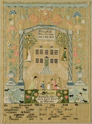 Sampler, 1801 (silk thread on linen)