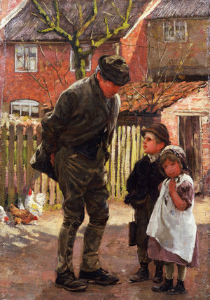 She Does Not Want To Go To School (oil on canvas)