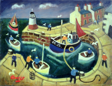 Safe Harbour, Brittany (oil on board)