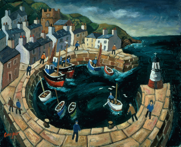 Brittany Harbour (oil on board)