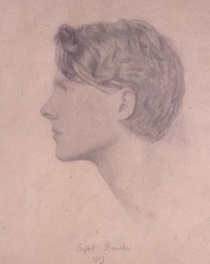 Portrait of Rupert Brooke (1887-1915), English war poet, 1913 (pencil)
