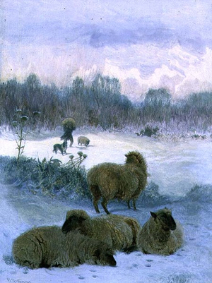 A Gleam of Sunshine, 1885 (w/c and gouache)