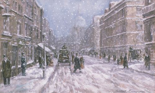 Fleet Street, London (w/c and gouache on paper)