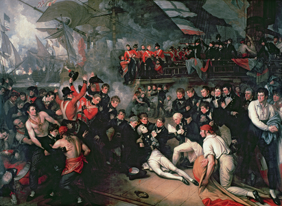 The Death of Nelson, 21st October 1805 (oil on canvas)