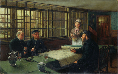 A Nautical Argument, 1877 (oil on canvas)