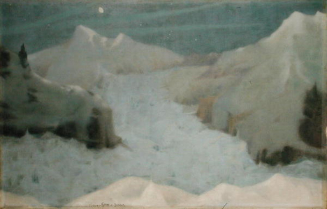 Alps by Night, 1892 (oil on canvas)