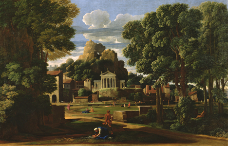 Landscape with the Ashes of Phocion, 1648 (oil on canvas)