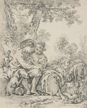 Rustic Courtship (pencil on paper)