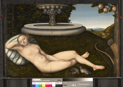 The Nymph of the Fountain (oil on panel)