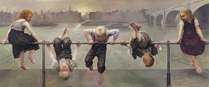 Street Arabs at Play, 1890 (oil on canvas)
