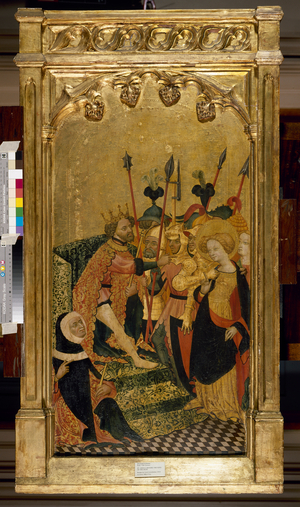 St. Ursula before the King of the Huns, c.1400-10 (tempera & gold leaf on panel)