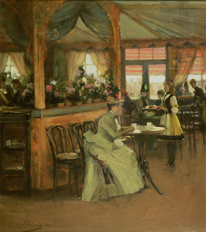 A Cup of Chocolate, 1888 (oil on canvas)