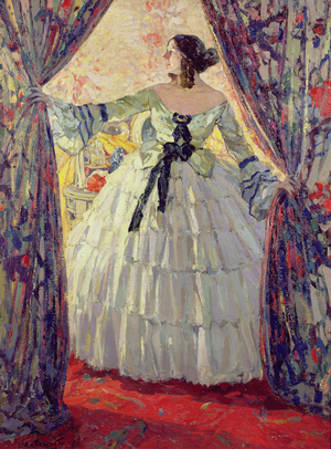 Woman in a White Dress