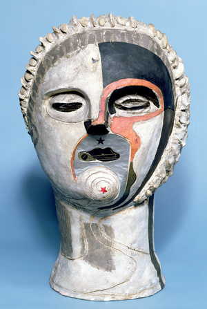 Angel of Mercy, 1934 (plaster with collage & w/c)