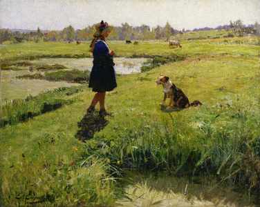 A Midday Pause (oil on canvas)