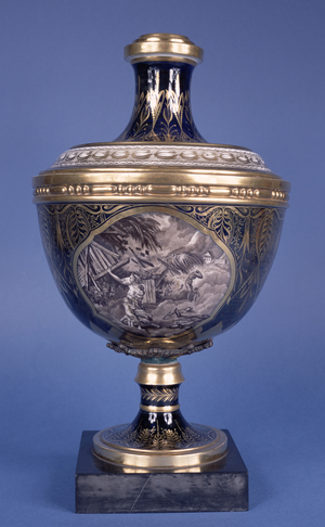 Reverse of a vase depicting slave trading, Coalport, 19th century (porcelain) (for front see 146805)