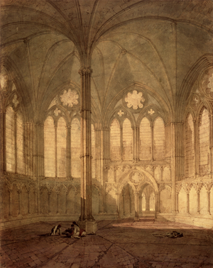 The Chapter House, Salisbury Cathedral, c.1799 (w/c on paper)