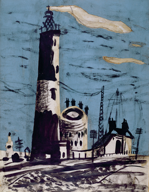 Dungeness, Kent 1936 (collage and gouache)