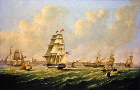 River Mersey and Liverpool, c.1830 (oil on canvas)