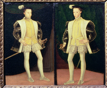 Left to right Francis II (1544-60) and Charles IX (1550-74) of France