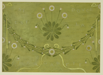 'La Margarete' wallpaper design, printed by Jeffrey and Co., 1876 (bodycolour on paper)