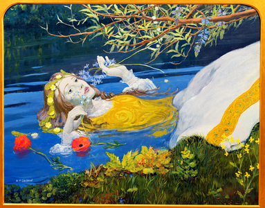 Ophelia (acrylic on board)