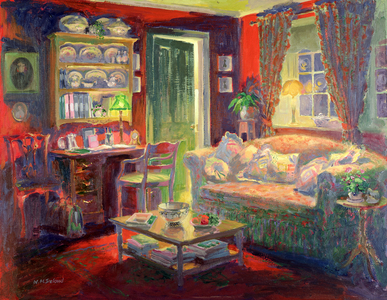 Scarlet Feather, c.2000 (acrylic on board)