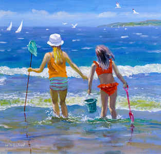 Gone Fishing (acrylic on board)