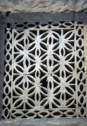 Traditional coralstone window, Bur Dubai, United Arab Emirates (photo)