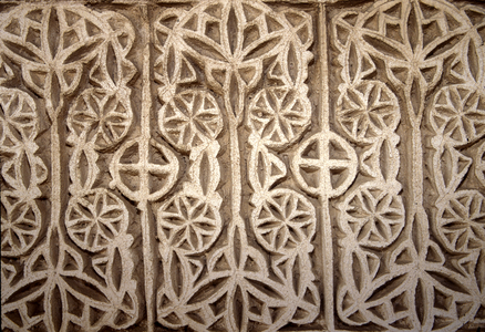 A decorative naqsh on an old house in 1976 (plaster)
