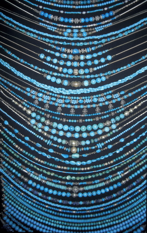 Bead necklaces at the Grand Bazaar (turquoise)