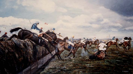 Mistake at Becher's Brook: Grand National, 1988 (litho)