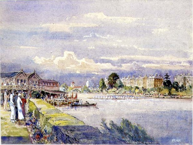 Rowing, Kingston July 11th, 1931 (w/c on paper)