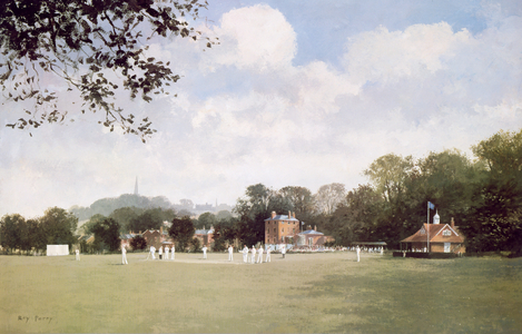 The IVth Form Ground, Harrow (litho)