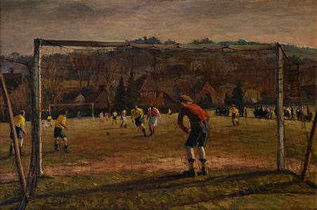 Village Football, 1954 (oil on canvas)