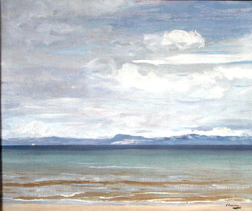 The Spanish Coast from Tangier (oil on canvas)