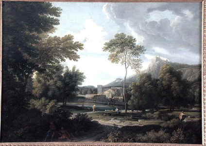 River Landscape (oil on canvas)