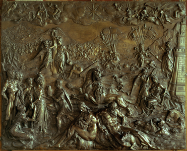Allegory of the Turkish Siege of 1603, relief plaque by Adriaen de Vries (c.1560-1626) (bronze)