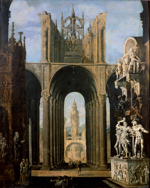 Architectural Fantasy, 17th century (oil on canvas)